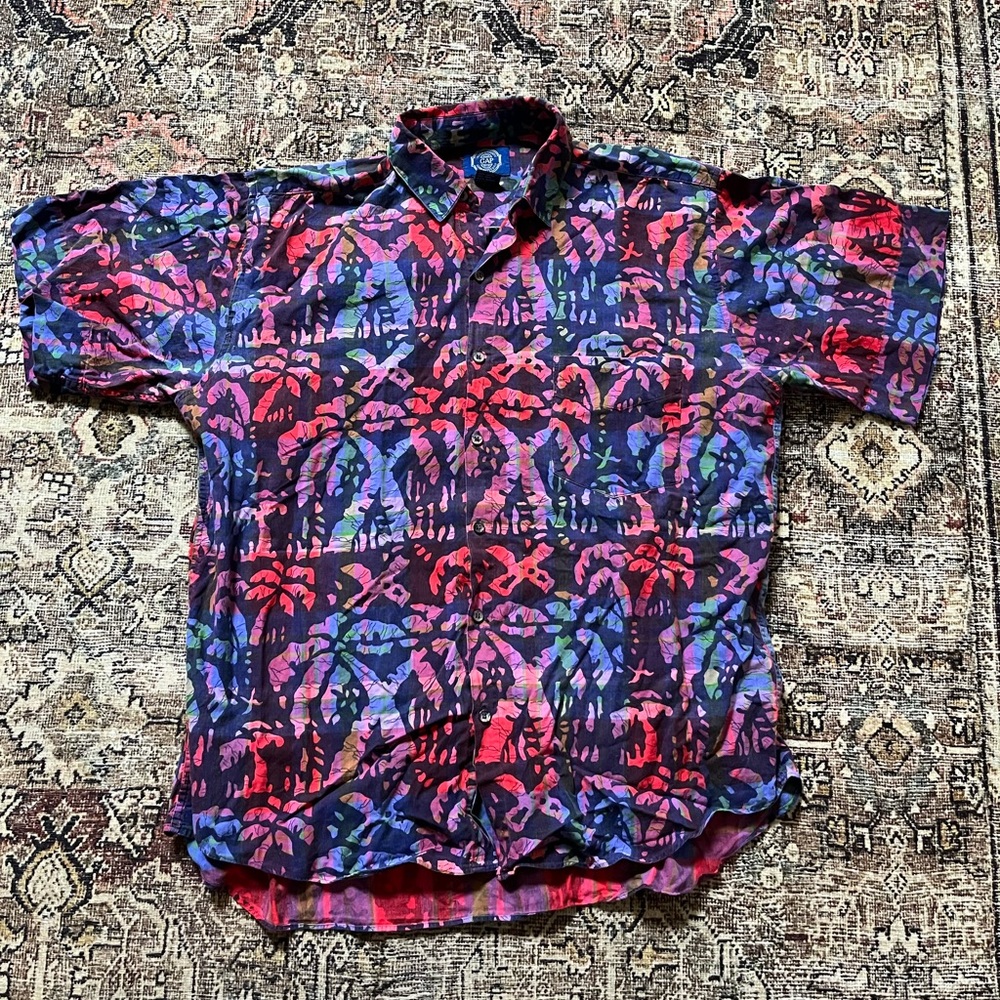 Vintage Men’s Gap Floral Short Sleeve Button Down Shirt